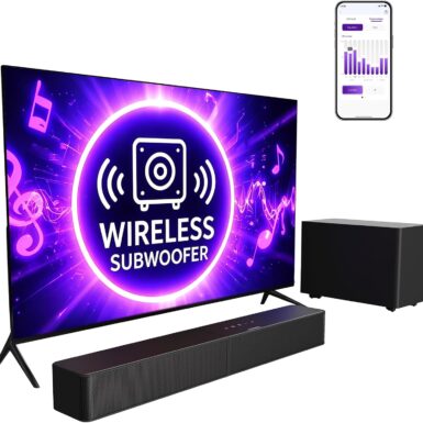 ULTIMEA Sound Bar with Wireless Subwoofer, 240W Peak Power, VoiceMX & BassMX, App Control, 2.1ch Soundbar for Smart TV, Adjustable Bass, HDMI, Optical, Bluetooth 6.0, Poseidon M30 (2026 Model)